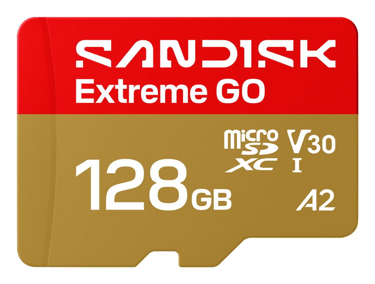 SanDisk Extreme microSD UHS I Card for 4K Video on Smartphones, Sports Cameras and Drones 190MB/s readout, 130MB/s Write