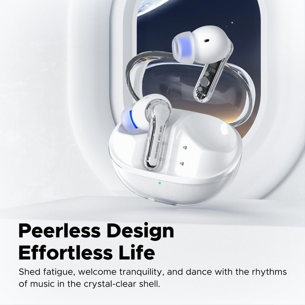 SoundPEATS Clear Wireless Bluetooth Earbuds, in-Ear Earphone Bluetooth 5.3