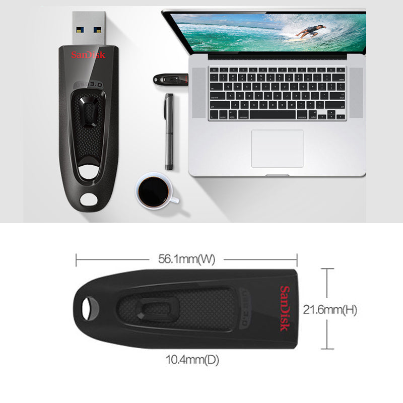 SanDisk Ultra USB 3.0 Flash Drive CZ48 32GB 64GB 128GB 256GB 512GB 1TB