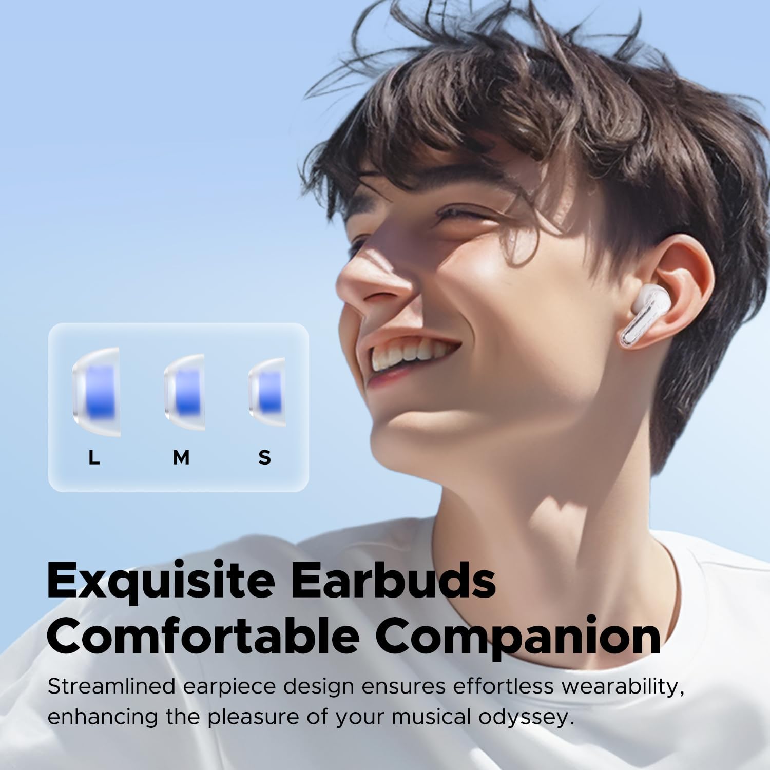 SoundPEATS Clear Wireless Bluetooth Earbuds, in-Ear Earphone Bluetooth 5.3