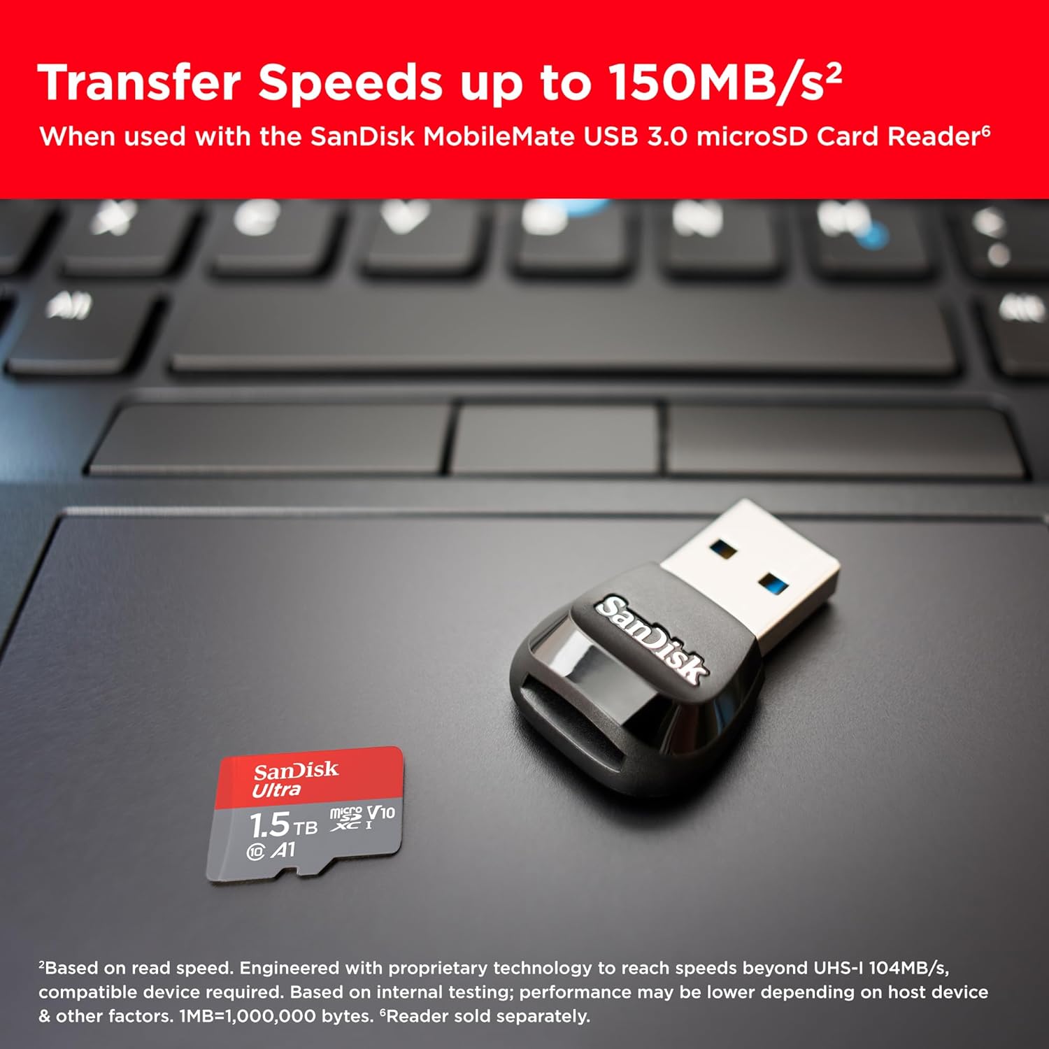 SanDisk Ultra microSDXC Card + SD Adapter up to 140 MB/s with A1 App Performance, UHS-I, Class 10, U1