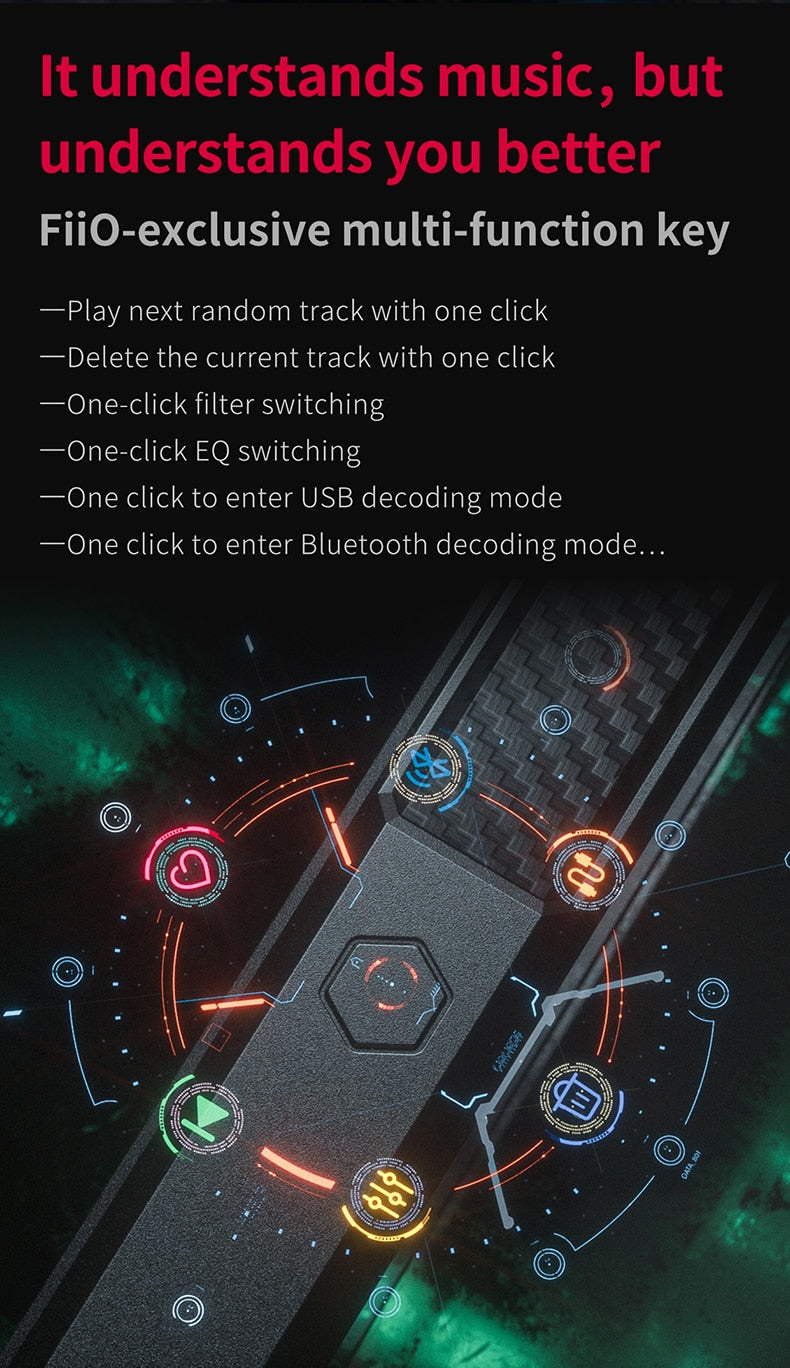 FiiO M11S Music Player Snapdragon 660 with Dual ES9038Q2M Hi-Res Android 10 5 "
