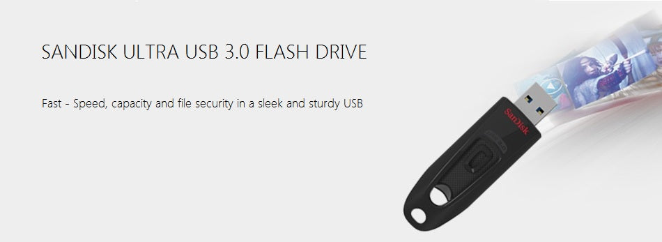 SanDisk Ultra USB 3.0 Flash Drive CZ48 32GB 64GB 128GB 256GB 512GB 1TB