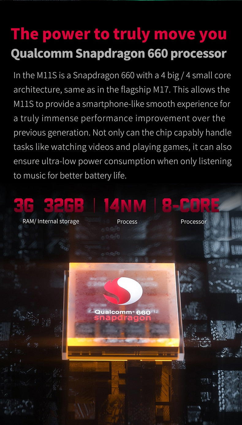 FiiO M11S Music Player Snapdragon 660 with Dual ES9038Q2M Hi-Res Android 10 5 "