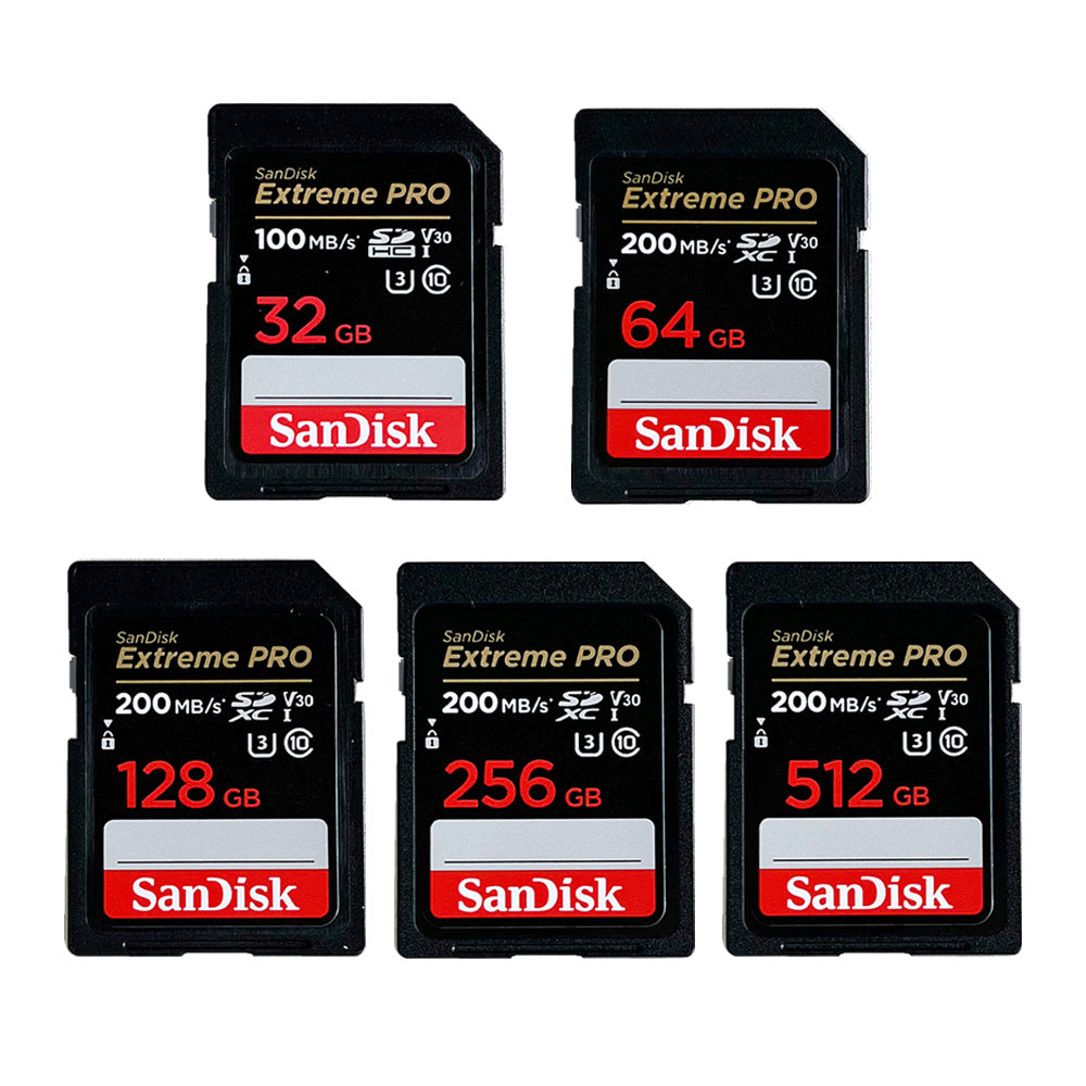 SanDisk Extreme Pro SD Card 32GB 64GB 128GB 256GB 512GB 1TB UHS-I SDXC 4K Camera