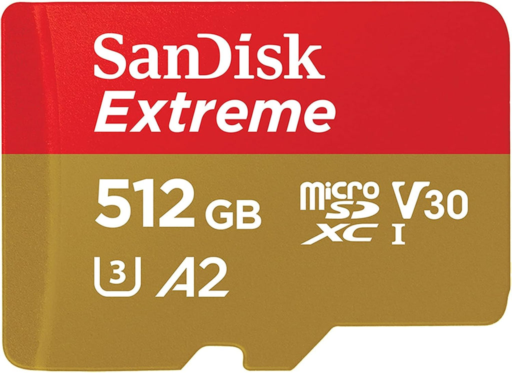 SanDisk Extreme microSD UHS I Card for 4K Video on Smartphones, Sports Cameras and Drones 190MB/s readout, 130MB/s Write