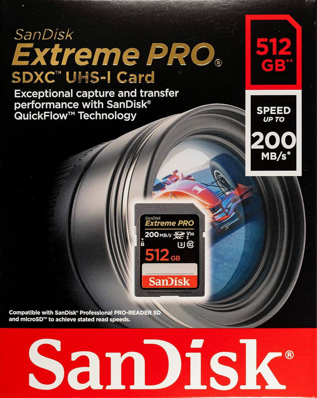 SanDisk Extreme Pro SD Card 32GB 64GB 128GB 256GB 512GB 1TB UHS-I SDXC 4K Camera