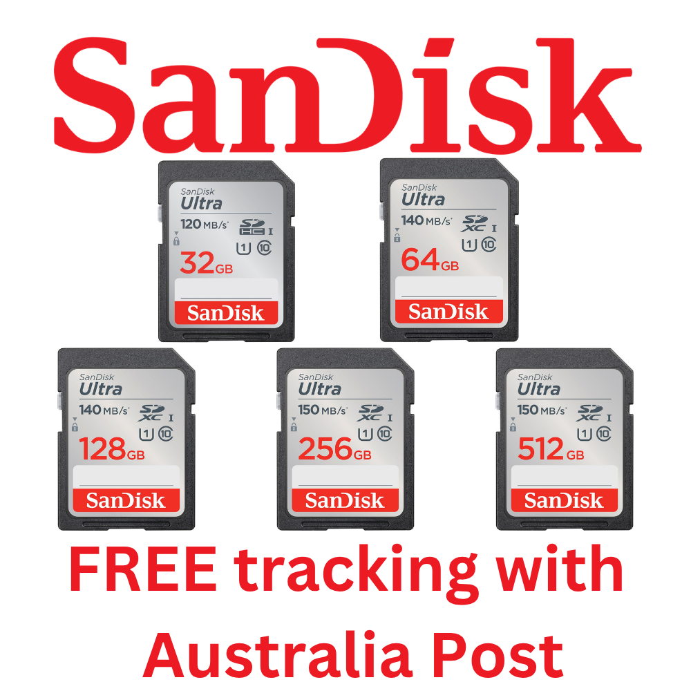 SanDisk Ultra SD Card 32GB 64GB 128GB 256GB 512GB SDXC Memory Card