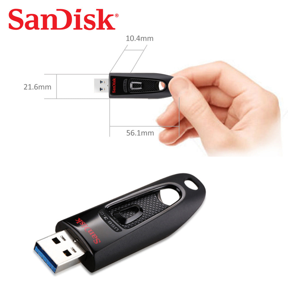 SanDisk Ultra USB 3.0 Flash Drive CZ48 32GB 64GB 128GB 256GB 512GB 1TB