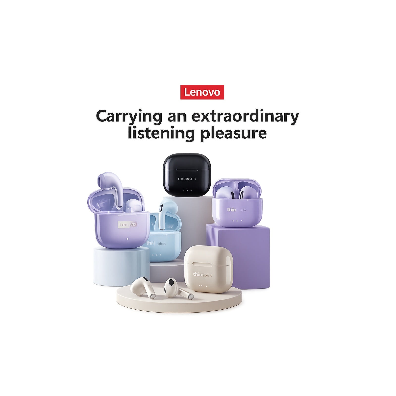 Lenovo LP40 PLUS Bluetooth Earphones Wireless Noise Reduction - Choice of Colour