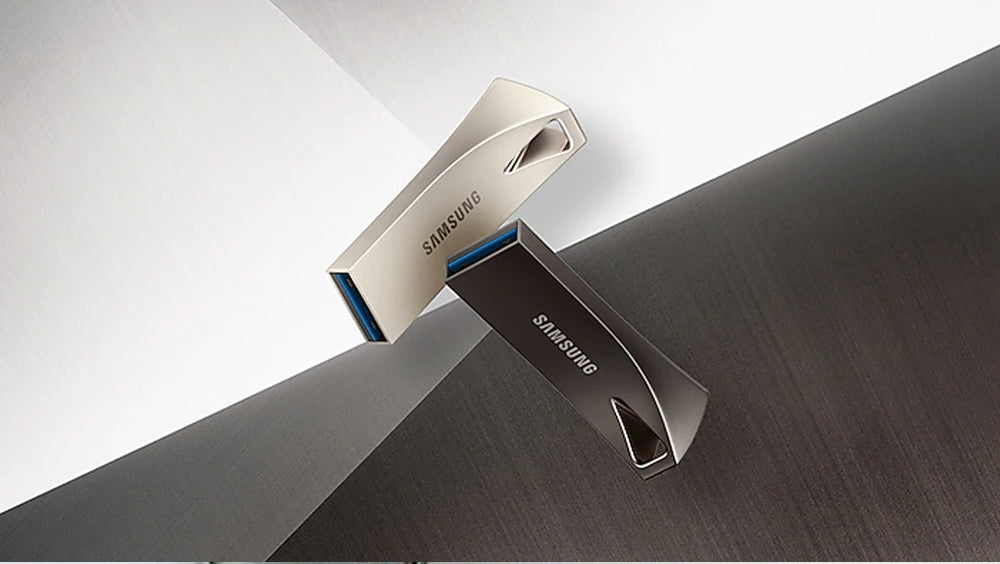 Samsung Bar Plus USB Drive, Metallic Chassis, USB3.1, Transfer Speed up to 300MB