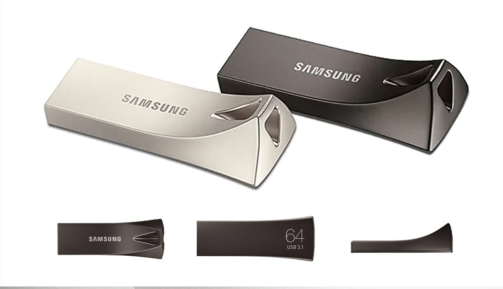 Samsung Bar Plus USB Drive, Metallic Chassis, USB3.1, Transfer Speed up to 300MB