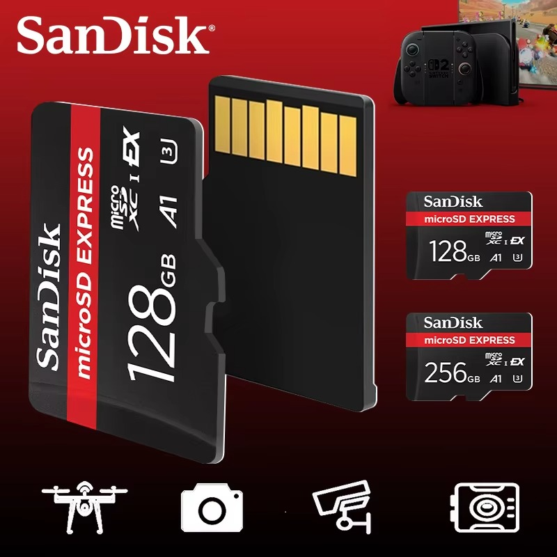 SanDisk microSD Express 256GB 800Mbit Gaming UHS‑I A2 V30 Switch2