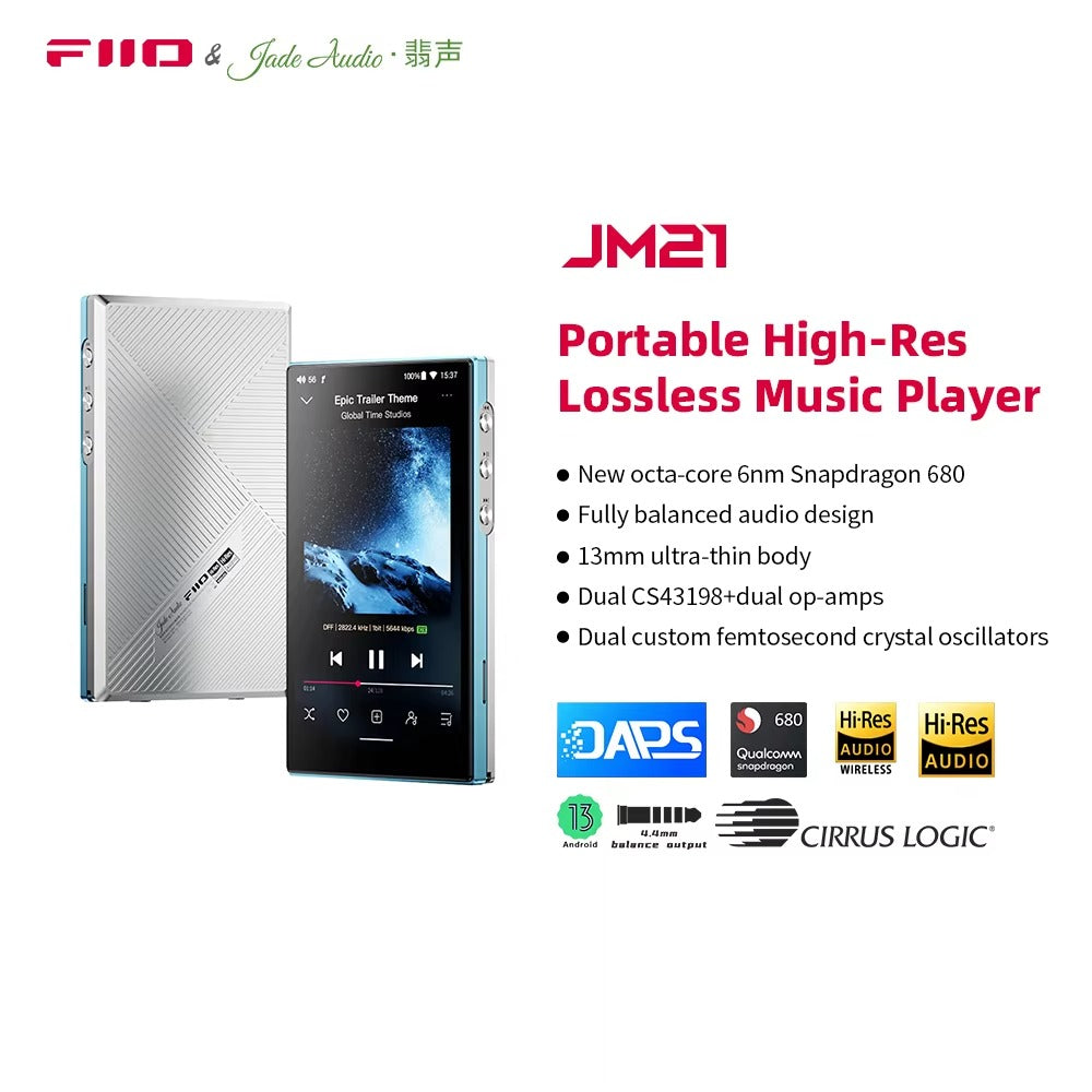 FiiO JM21 (3+32GB) Android 13 Hi-Res Music Player MP3 with Snapdragon 680