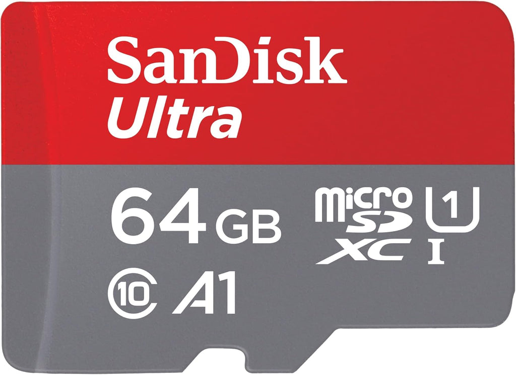 SanDisk Ultra microSDXC Card + SD Adapter up to 140 MB/s with A1 App Performance, UHS-I, Class 10, U1
