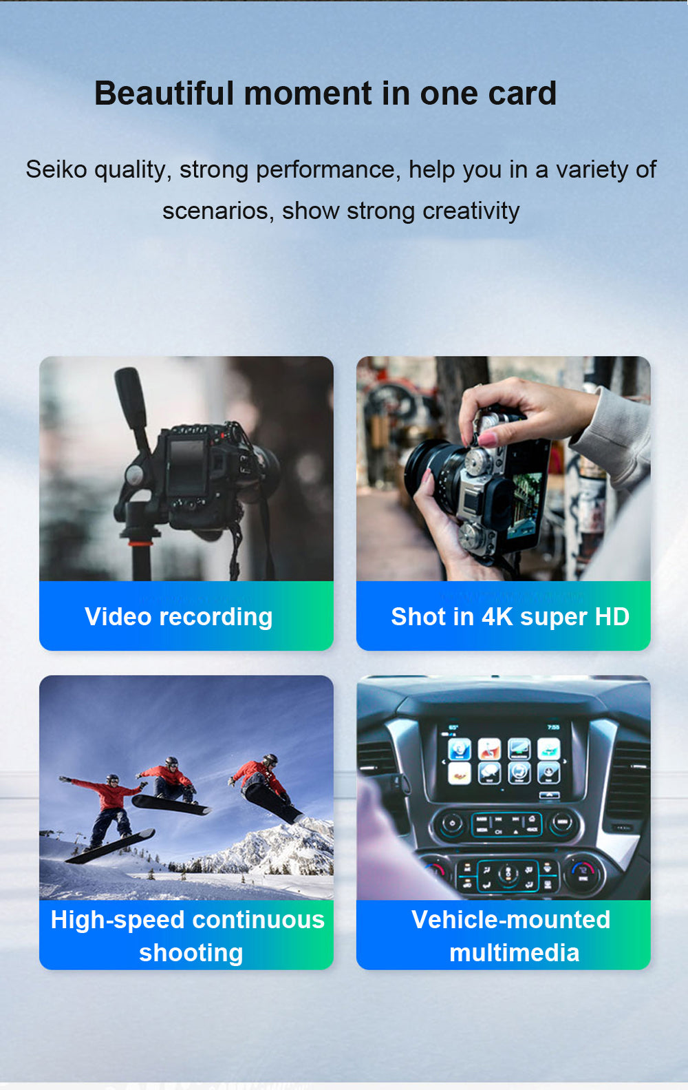 SanDisk Extreme Pro SD Card 32GB 64GB 128GB 256GB 512GB 1TB UHS-I SDXC 4K Camera