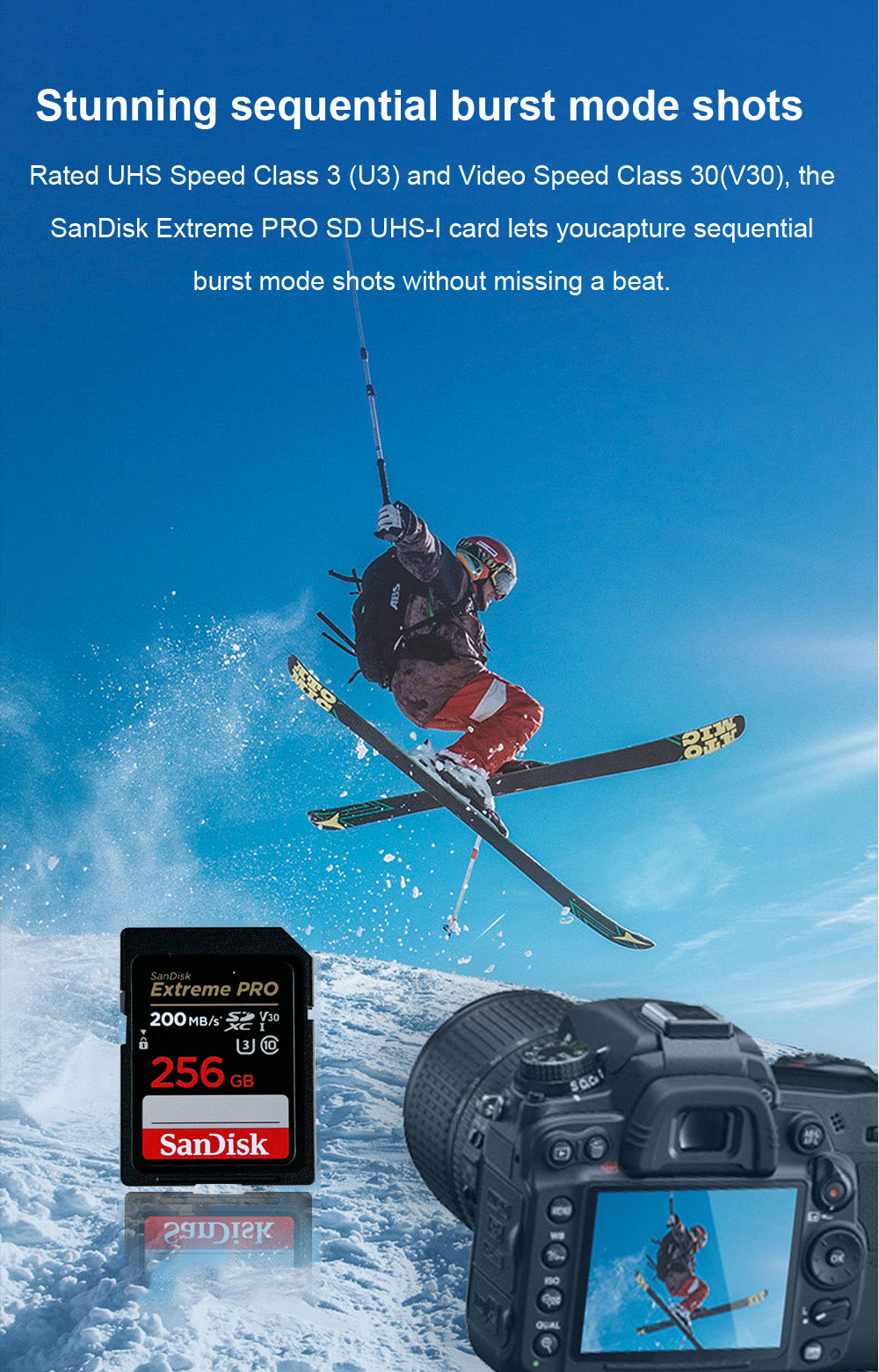 SanDisk Extreme Pro SD Card 32GB 64GB 128GB 256GB 512GB 1TB UHS-I SDXC 4K Camera