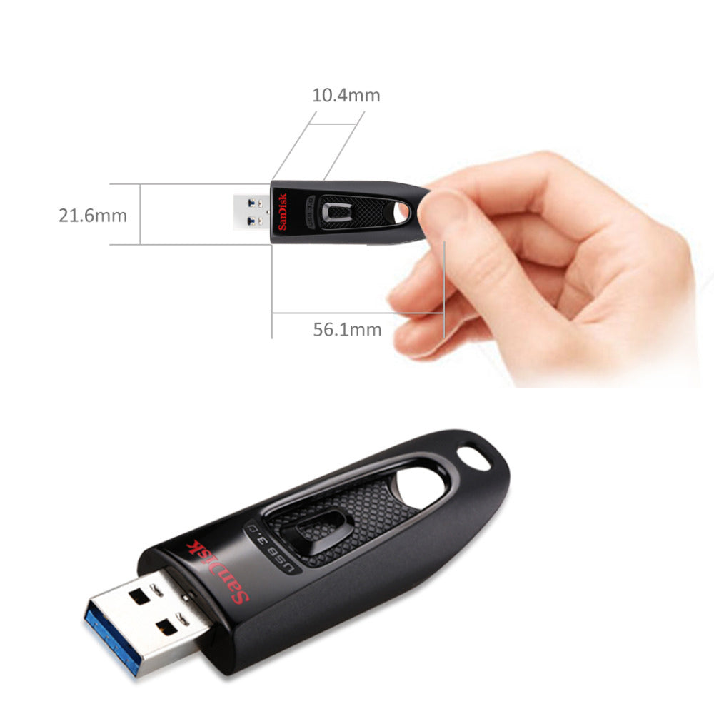 SanDisk Ultra USB 3.0 Flash Drive CZ48 32GB 64GB 128GB 256GB 512GB 1TB